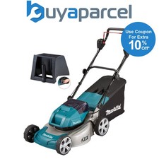 Image of Makita DLM460Z Twin 18v Cordless Brushless Lawn Mower Steel Deck 46cm +Mulching