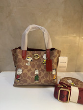 NWT COACH Willow Tote 18 Snoopy Bag CBF74 Leather Handbag outlet