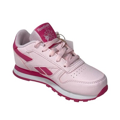 Reebok Running course Pink  Girls Classics leather shoes SZ/11