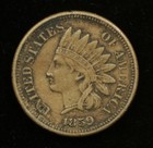 1859 Indian Head Cent 1C First Year Issue XF Raw (#SLC00429) — photo 1