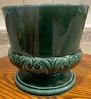 Vintage Hull USA Pottery F35 Footed Green Planter5 5/8" High