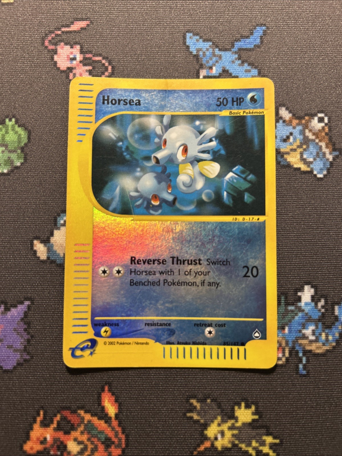 Horsea 85/147 Reverse MP -Vintage Holo Pokemon Card- Aquapolis (3k)