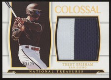 Trent Grisham #CLM-TG 2022 National Treasures Colossal Materials Holo Gold /25
