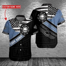 Personalized Harley Motor Davidsonn Racing Casual Shirt Button Down Unisex Adult