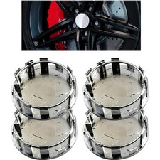 4 Pcs Silvery Wheel Center Hub Caps Cover Snap-in Car Wheel Center Caps Uni...
