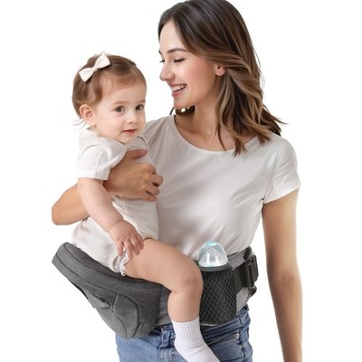 Mom's Choice Hip Carrier! Ergonomic Seat for Newborns & Toddlers, Adjustable & B