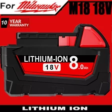 For Milwaukee for M18 8.0Ah Lithium-ion Extended Capacity Battery 48-11-1860 New