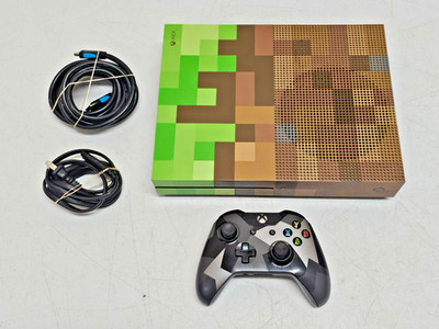 Microsoft Xbox One S 1TB Minecraft Limited Edition Console   Tested & Working
