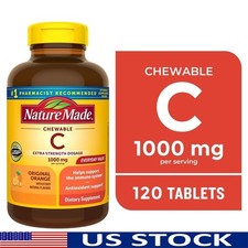 Extra Strength Chewable Vitamin C 1000mg Immune Support Antioxidant 120 Count US