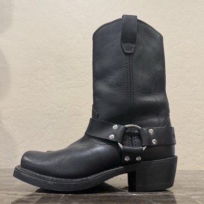 Durango Women's Black Leather Harness Moto Boots Size 6