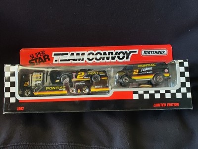 Matchbox 1992 Super Star Team Convoy Pontiac #2 Rusty Wallace Trailer Vintage