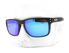 Oakley Holbrook Sunglasses OO9102-F055 Matte Black Blue Prizm Polarized w/Pouch