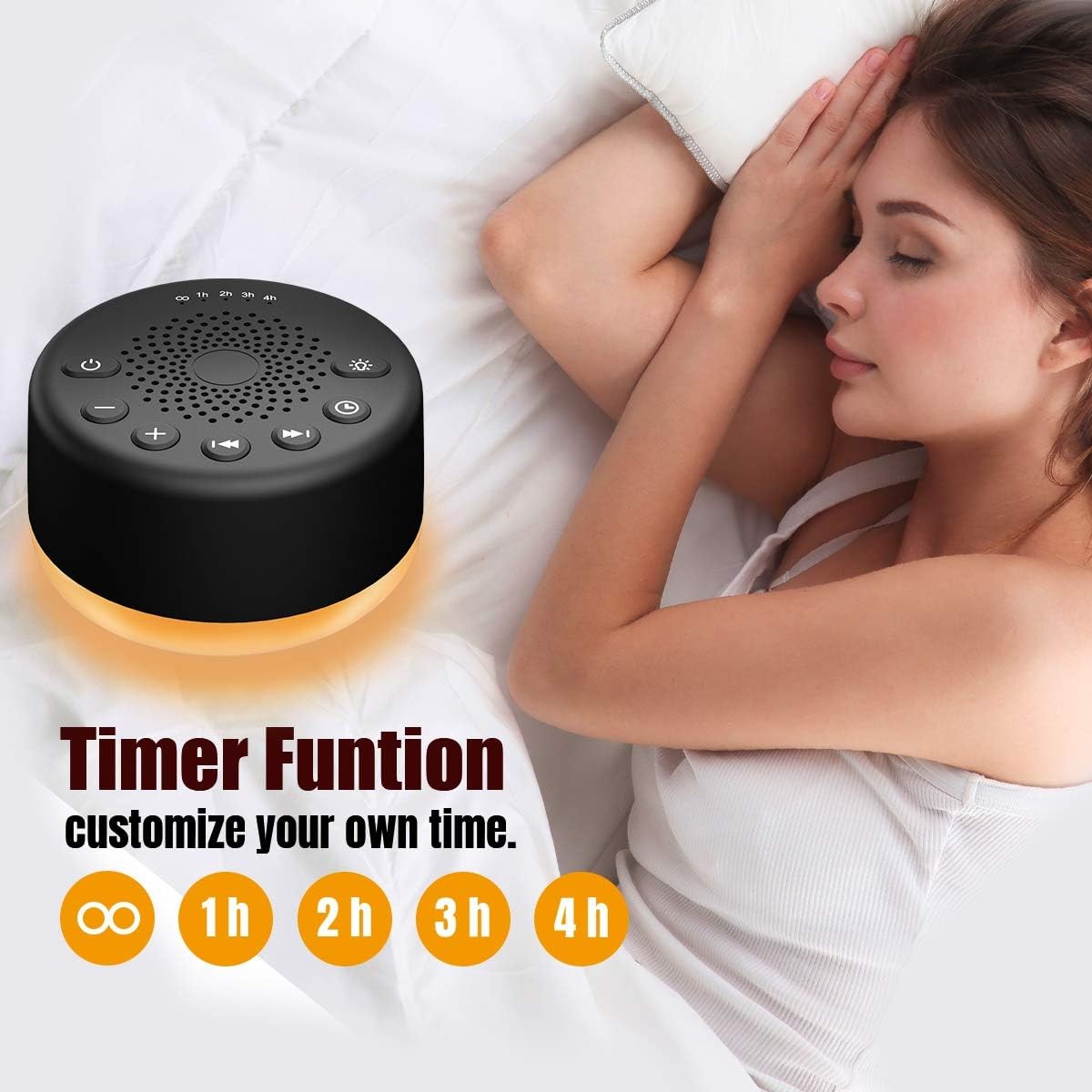Sound Machine White Noise Machine with 25 Soothing Sounds and Night 