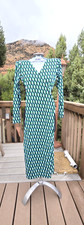 Diane Von Furstenberg for Target Wrap Dress  Arrow Geometric Green New Size XS
