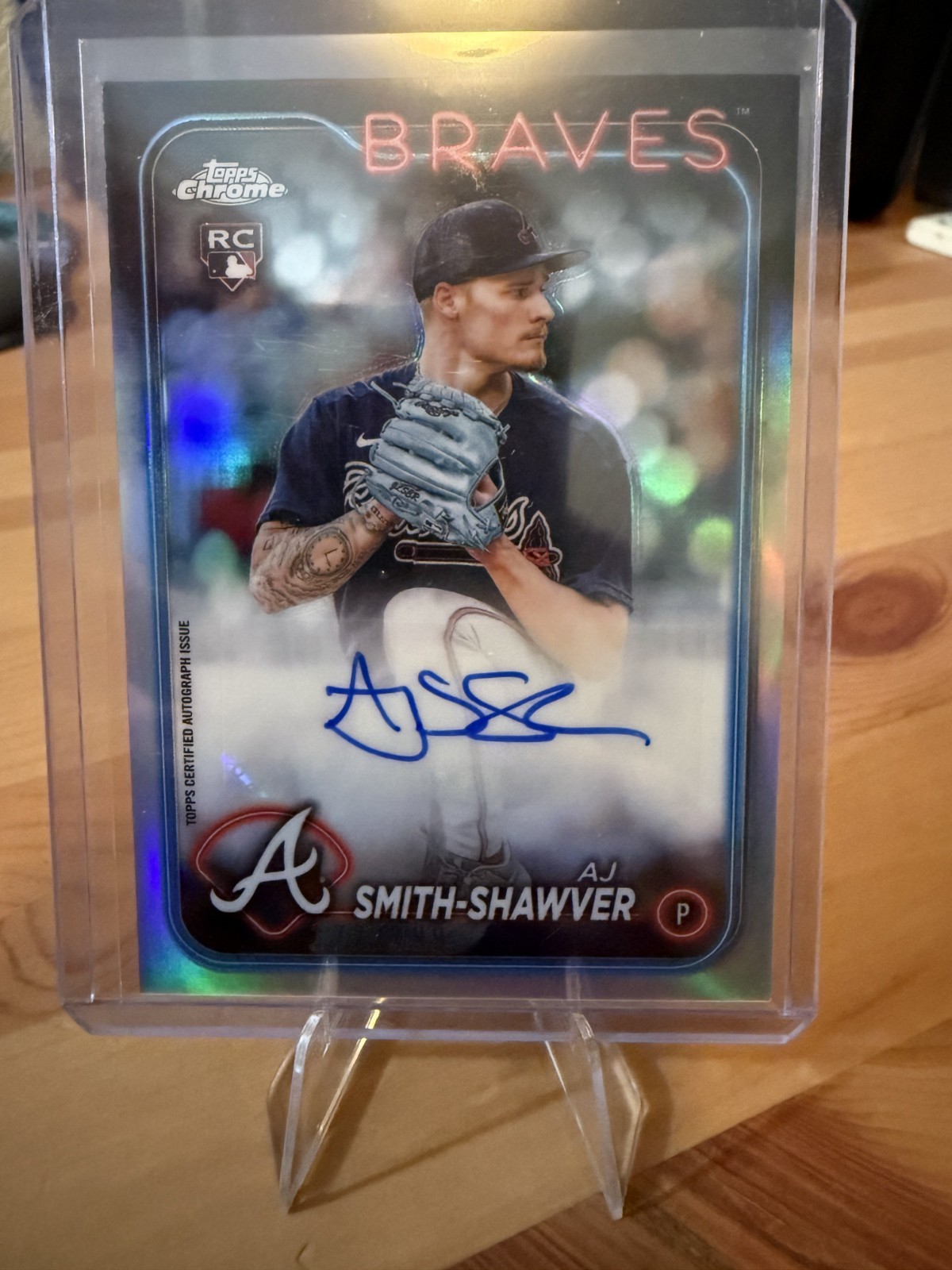 2024 Topps Chrome Update AJ Smith-Shawver RC Refractor Auto /499 #AC-AS