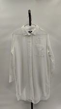Quince Women 100% European Linen Shirt Mini Dress White S