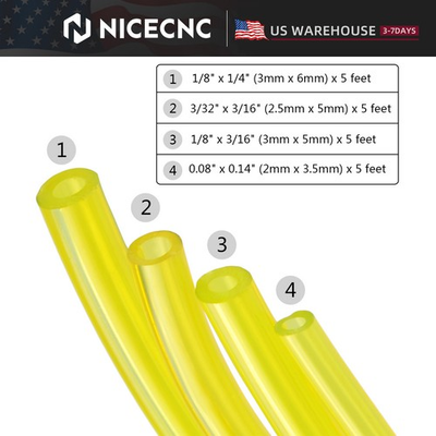 #ad #ad For Trimmer Mower Blower Chainsaw Petrol Fuel Line Hose Gas Pipe Tubing 4 Sizes $6.49