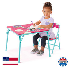 Jakks Pacific Minnie Jr Activity Table Set with One Chairs, Teal and Red