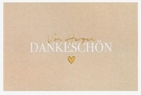 Danke Unverpackte GrußKarte Mit Umschlag Von Herzen DankeschöN
