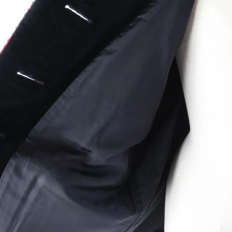 Cappotto Vintage Yves Saint Laurent Velour Accento A Scacchi Rosso Verde Come Nuovo Taglia M