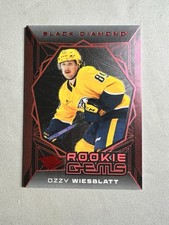 2025-26 Upper Deck Black Diamond Rookie Gems Red Ozzy Wiesblatt /100