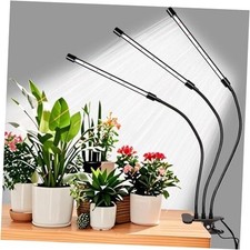 Black Clip Grow Lights for Indoor Plants, 168 Full 3 Head 1 Pack Red / White