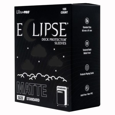 ULP16680 Ultra Pro Deck Protector: Eclipse: Matte Jet Black (105)