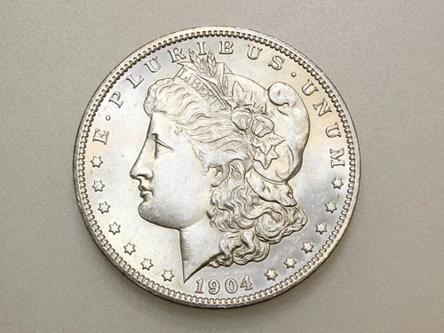 1904-O $1 MORGAN SILVER ONE DOLLAR CH/GEM BU