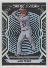 2021 Panini Chronicles Obsidian Electric Etch Carolina Blue Mike Trout #50 0in6