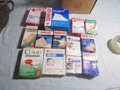 Johnson & Johnson Large Bandage Bundle Lot ( Most Boxes More Then 1/2 Full)
