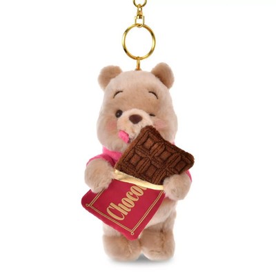 Japan Disney Store Winnie the Pooh Plush Keychain Chocolate Style 2026 Valentine