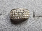 GRANDMA GRABE'S BEAUTIFUL VINTAGE 925 STERLING SILVER CZ BAND 8.8G RING SIZE 6