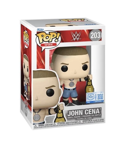 Funko Pop! WWE 203 John Cena with Spinner Champ Belt Funko Exclusive + Protector