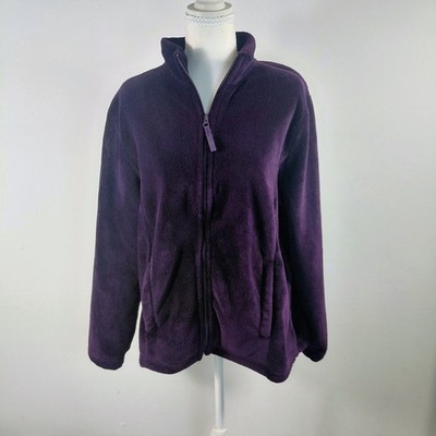 Jason Maxwell Large Purple Fleece Jacket Soft Cozy Gorpcore Y2K Full Zip Coat L
