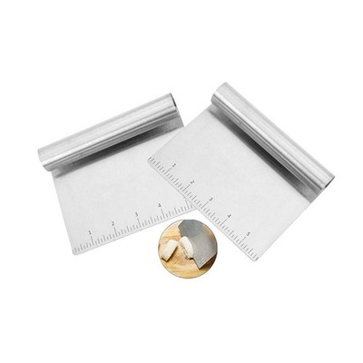 2 Pcs Stainless Steel Food Scraper And Chopper Large Griddle Spatula Kitchen Too