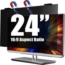 Magnetic Computer Privacy Screen Filter 24 Inch for Frameless Monitor Thin Bezel