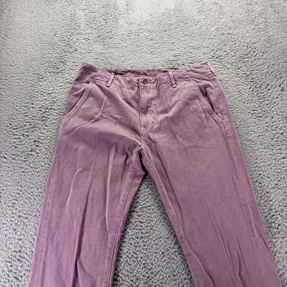 Levis Chino Pants Mens 34x32 Purple Cotton Slim Fit Back Pocket Flaps - Image 2 of 4