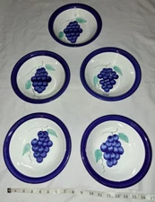 5 Bowls La Primula Blueberry Serving Bowl Made In Italy