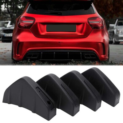 4 Fins Rear Bumper Spoiler Lip Diffuser For Mercedes-Benz CLA180 CLA200 CLA250