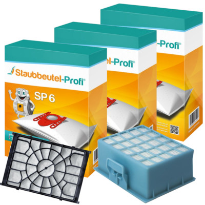 30 Staubsaugerbeutel SP6 + 2 Filter geeig. für Bosch BGL 32400