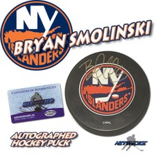 Bryan Smolinski Signed Puck New York Islanders 