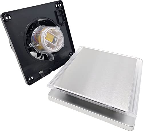 CubeTech CTQF100t Smart LED 4" Inch Bathroom Extractor Fan with Timer ...
