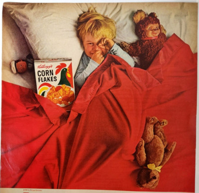 Giggle Boy Kelloggs Corn Flakes Vtg 1963 Ad Magazine Print Flakes Cereal Bear