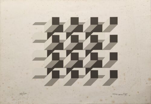 ITALO VIOLANTE SIGNED ORIGINAL LIMITED EDITION ABSTRACT BLOCK SCREEN PRINT 37/50 - Picture 19 of 22