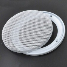 1pc 4"/5"/6.5"/8" inch Speaker Cover Decorative Circle Metal Mesh Grille White