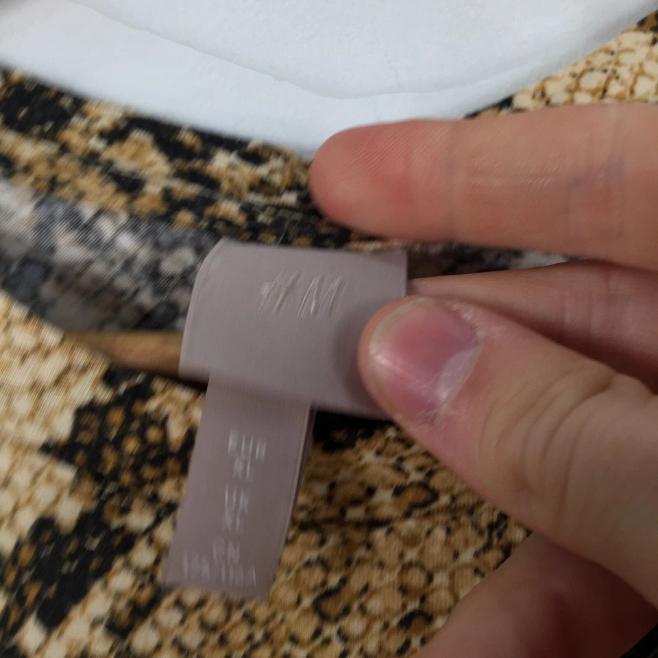 H&M Mujer Camiseta Talla XL Marrón Piel Serpiente Estampado Manga Corta Algodón 057544 Foto 3 de 4