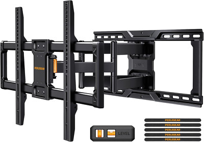 Full Motion TV Wall Mount for 42-90 Inch TVs, Tool-Free Tilt & Swivel