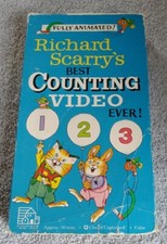 Richard Scarry's Best Counting Video Ever VHS Tony Eastman Play Tested