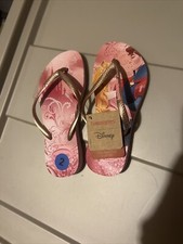 NWT Havaianas Disney Sleeping Beauty Pink Toddler Flip Flops Size 2Y
