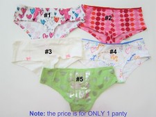 1 VINTAGE VICTORIA SECRET PINK GRAFFITI EXTR LOW RISE HIPSTER PANTY XS MAY FIT S